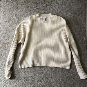 Sincerely Jules Cream Ribbed Crop Top